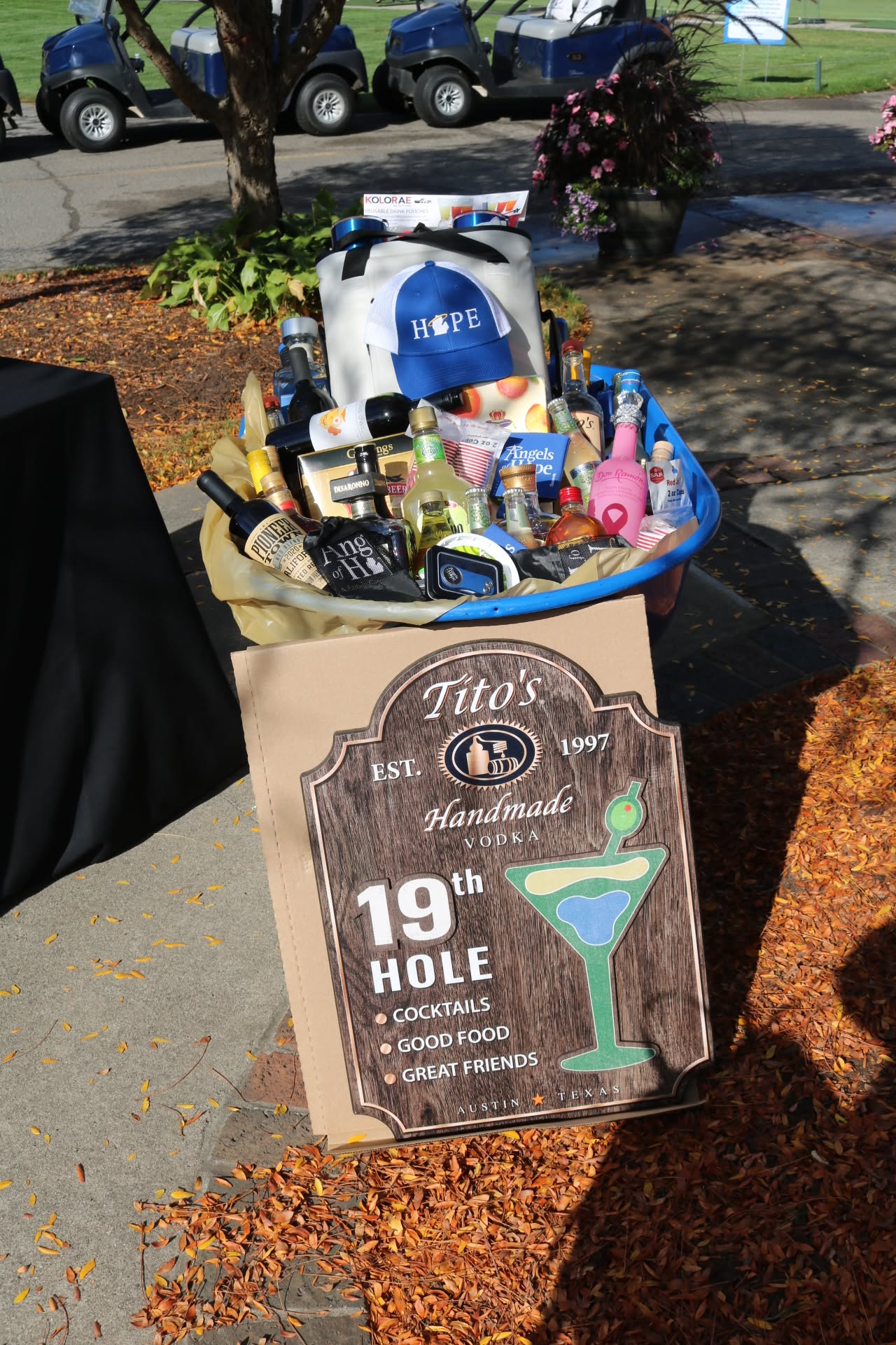 Raffle prize display